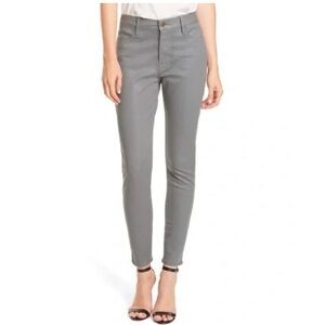 Frame Le High Skinny Smoke Coated Gray High Waist Ankle Jean